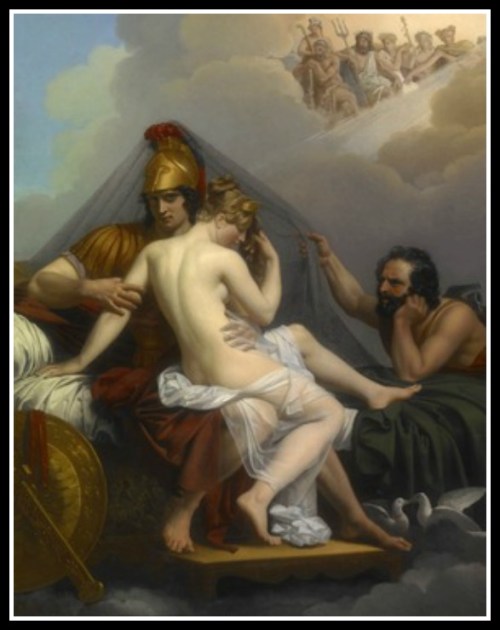 "Mars and Venus Surprised by Vulcan" by Joachim Wtewael. (1601).