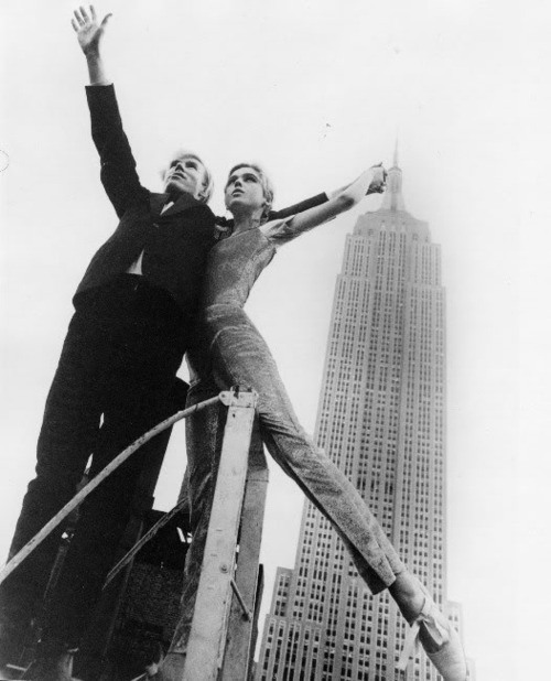 David McCabe, Andy Warhol &amp; Edie Sedgwick with Empire State Building New York, 1964. C-print. 47.5 x 33.5 cm.