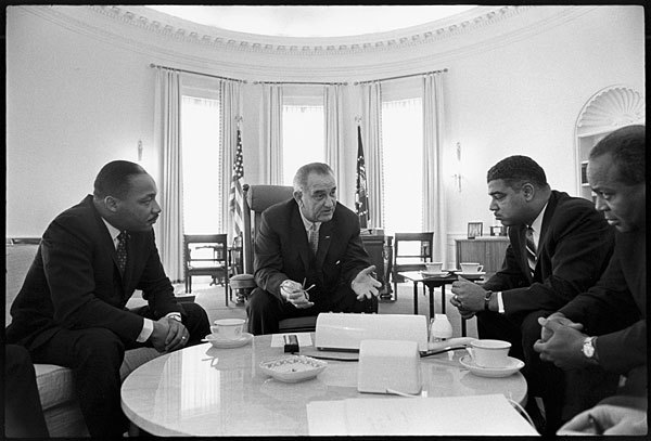 lyndon-johnson-with-civil-rights-leaders