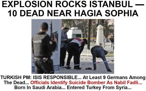 !!!!!BN2016-1-12EXPLOSION ROCKS ISTANBUL — 10 DEAD NEAR HAGIA SOPHIA1